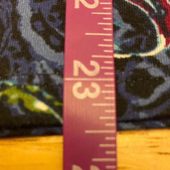 J. Jill Wearever Collection Navy Paisley Sleeveless Top Size XS - Picture 13 of 13